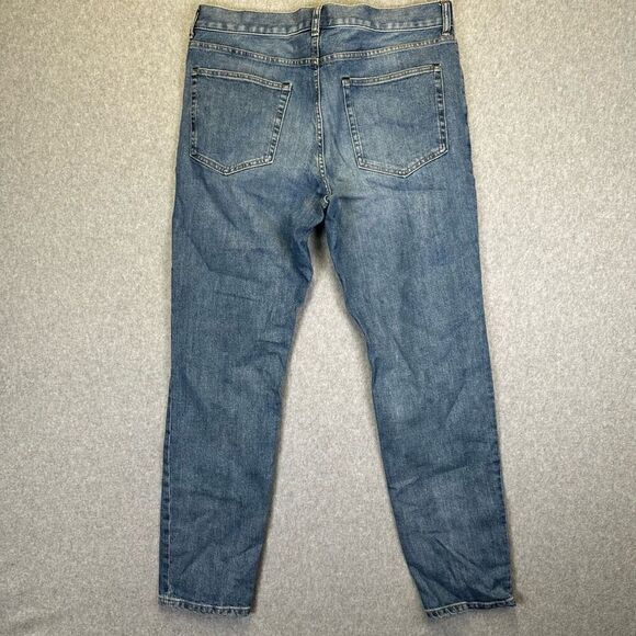 Everlane Men’s Size 36x32 The Slim Fit Jeans Blue Medium Wash Denim Stretch - Picture 6 of 8